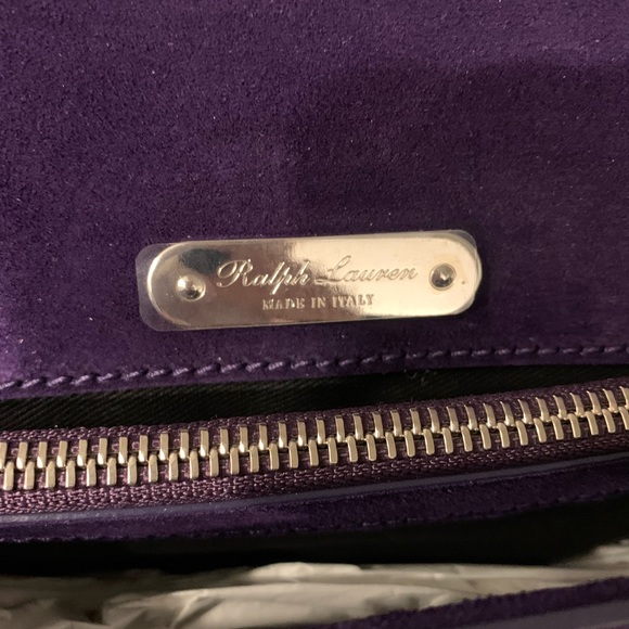Ralph Lauren Purple Suede & Leather Ricky Bag - Picture 3 of 16